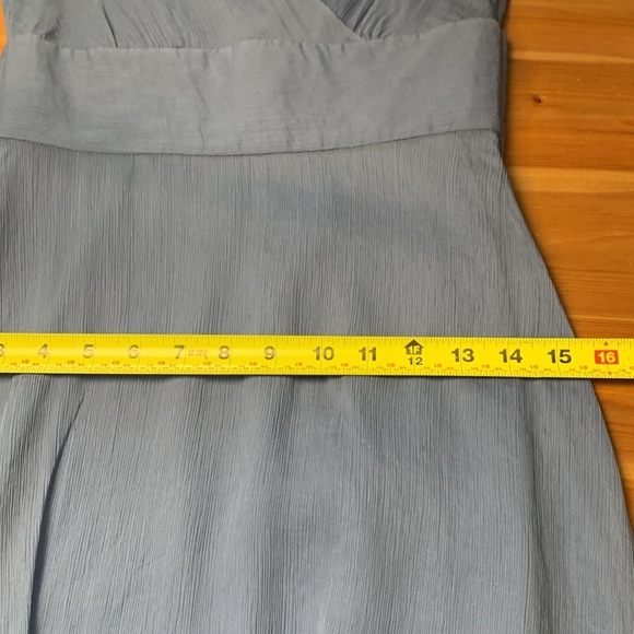 J.Crew Sophia 100% Silk Elegant Blue Sleeveless Dress - Picture 9 of 10
